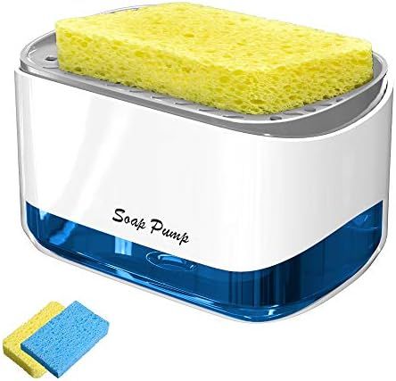 Диспенсер для моющего средства с подставкой для губки Soap Pump & Sponge Caddy
