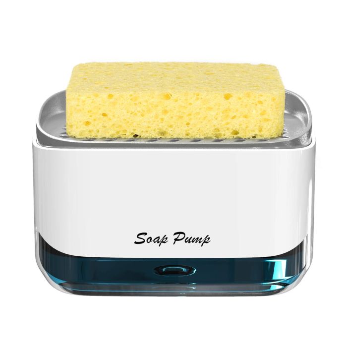 Диспенсер для моющего средства с подставкой для губки Soap Pump & Sponge Caddy